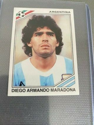 Panini Fifa 1986 Maradona Sticker Rookie World Cup Wcs Argentina Gem For Psa