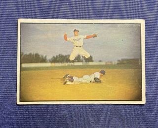 1953 Bowman Color Pee Wee Reese 33 Vg Centered Hof Dodgers Iconic Card