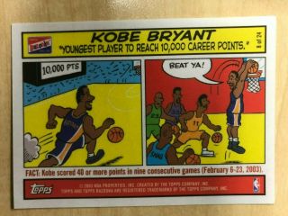 2003 - 04 Topps Bazooka Comic 8 Kobe Bryant Sp Lakers