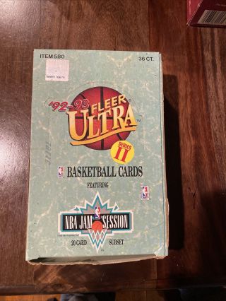 92 - 93 Fleer Ultra Series 2 Basketball Box Of 36 Packs