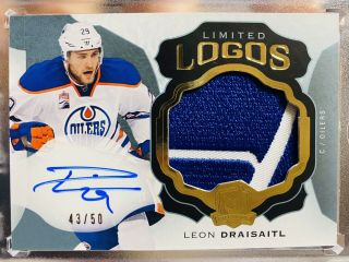 2016 - 17 The Cup - Leon Draisaitl - Limited Logos Game Patch Auto /50