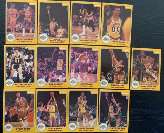 1983 - 84 Star Lakers,  13 Card,  Team Set.  James Worthy Rc,  Jabbar,  Magic