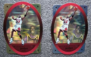 Michael Jordan 1996 - 97 Upper Deck Spx Gold & Silver Hologram Die - Cut Sp 8 Bulls