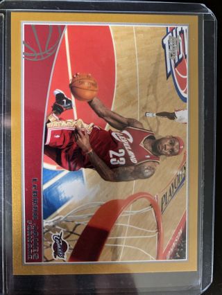 2009 - 10 Topps Gold Lebron James (cleveland Cavaliers) Gold Sp Card /2009