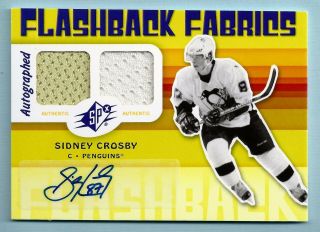 Sidney Crosby 2009/10 Spx Flashback Fabrics Jersey Autograph Auto Penguins Sp
