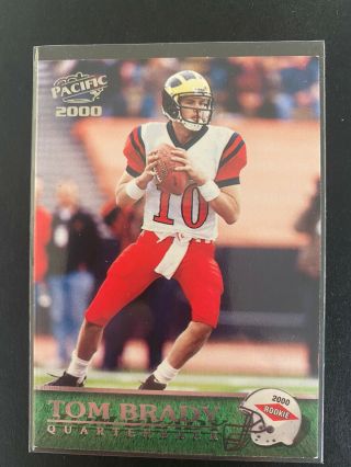 2000 Pacific Tom Brady England Patriots 403 Football Card Rookie Card
