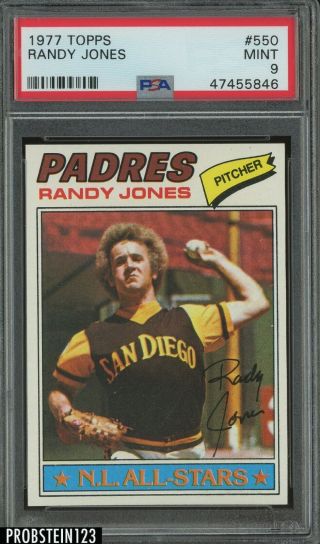 1977 Topps 550 Randy Jones San Diego Padres Psa 9