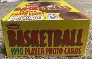 Fleer NBA 1990 - 91 Basketball Trading Cards Box of 36 Wax Packs Jordan 4