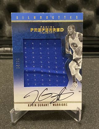 2016 - 17 Preferred Kevin Durant Silhouettes Game Jersey Auto 34/35