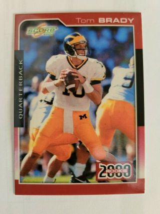 2000 Score Tom Brady Rookie Card 316 England Patriots Bowl Mvp