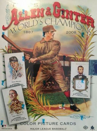 2008 Topps Allen & Ginter Baseball Factory Hobby Box - 2 Hits Per Box