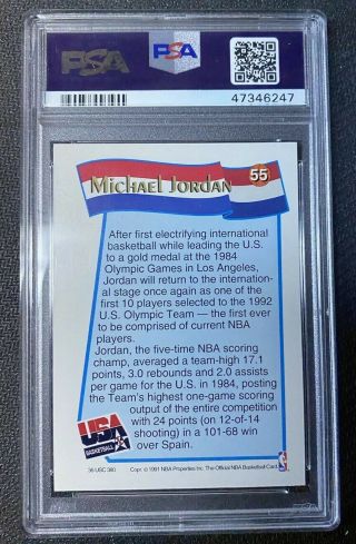 1991 Hoops McDonald ' s USA Michael Jordan 55 PSA 10 GEM 2