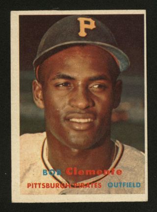 1957 Topps 76 Roberto Clemente Pittsburgh Pirates Outfield Hall Of Fame