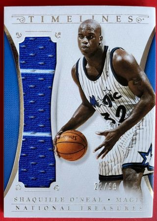 2013 - 14 National Treasures Shaquille O’neal Timelines Relic Non Auto Shaq /99