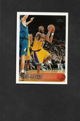 1996 - 1997 Topps Kobe Bryant 138 Rookie Card Rc Sharp Card Hof Lakers