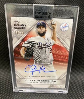 2020 Topps Industry Conference Clayton Kershaw Auto 11/15 Ssp Dodgers Autograph