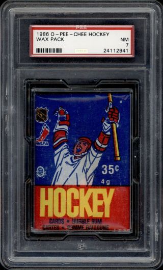 1986 87 Opc Hockey Wax Pack Psa 7 Near