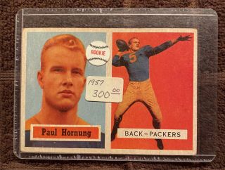 1957 Topps Football Paul Hornung 151.  Rookie Plus