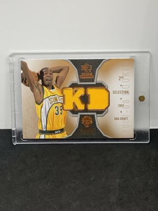 2007 - 08 Kevin Durant Sp Rookie Threads Rc Dual Kd Jersey Insert Rt - Kd Sonics