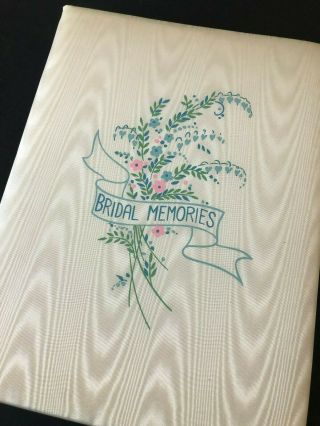 Vintage 70s 80s Bridal Memories Wedding Album Fabric Covered