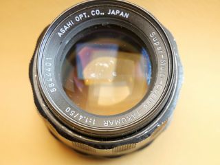 Vintage Asahi Opt Co Pentax Takumar 1:1.  4 /50 Mm Screw Mount Lens Japan