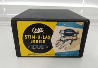 Vintage Oster Stim - U - Lax Junior Home Massage Instrument W/box