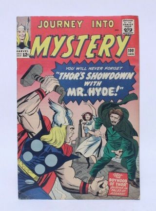 Vintage Marvel Comics Journey Into Mystery Comic Book Issue 100