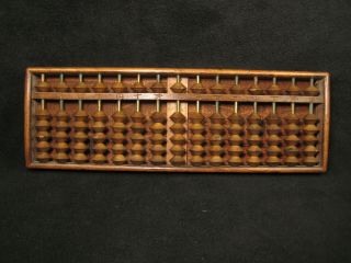 Vintage Japanese (c.  1930) Hand Made Wooden Abacus Soroban Calculator