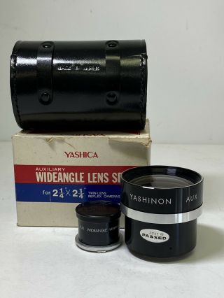 Vintage Yashinon Auxiliary Wideangle Lens Set Japan Made Yashica
