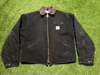 Vintage Men’s Carhartt Duck Blanket Lined Work Jacket Coat Mens Usa