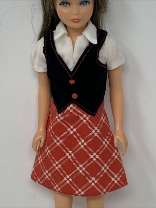 Vintage Skipper Best Buy Clothes Doll Outfit 9122 Red White Black Jumper Blouse