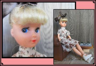 Vintage Fleur (dutch Sindy) Fashion Doll,  With Chair,  Otto Simon Netherlands