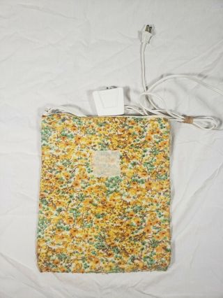 Vintage Northern Automatic Therma Dial Electric Heating Pad With Floral Cover