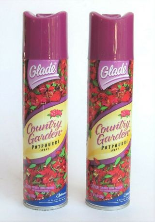 2 Vintage Glade Potpourri Country Garden Spray Fragrance Air Freshener Room 1999