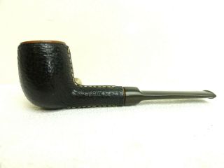 Vintage Estate Pipe Derby Black Calf Leather Wrapped France Tobacco Smoking