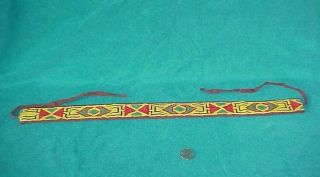 Antique / Vintage Native American Indian Beaded Tie Belt Handmade Navajo?