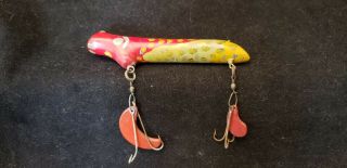 239 Fish Lure Hanging Candy By R.  A Heiland Folk Art 1950s Hand Carved & Painted