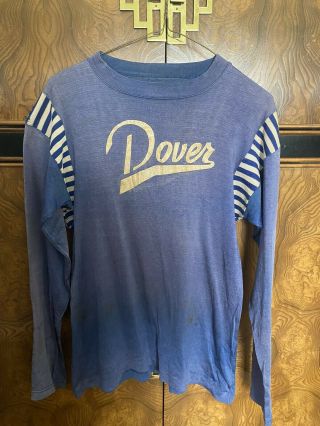 Vtg 1930s Old Sports Jersey Top Duress Dover Duracraft Knitwear Ny Small Shirt