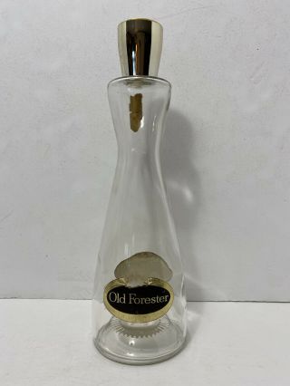Vtg 1954 Old Forester Bourbon Whiskey Holiday Decanter Bottle Raymond Loewy Mcm