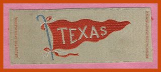 Vintage 1910 University Of Texas Longhorns Tobacco Silk Twelfth Night Rare