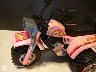 80 ' s Vintage Tropical Barbie Dirt Bike With Remote Control 3 wheeler ATV RC 2
