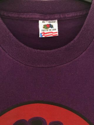 Vtg BLACK POWER Single Stitch Purple T - Shirt XL 90s Cross Colours Hip Hop 3