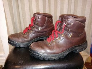 Vintage Cabelas Gore Tex Leather Hiking Boots Mens 11 Waterproof Vibram Soles