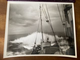 Vintage World War 2 Wwii Press Wire Photo Us Coast Guard Submarine 1943