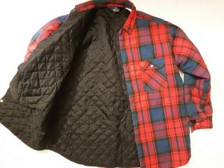 Vintage Woolrich Plaid Flannel Quilted Puffer Lining Heavy Weight Jacket Sz L - Xl