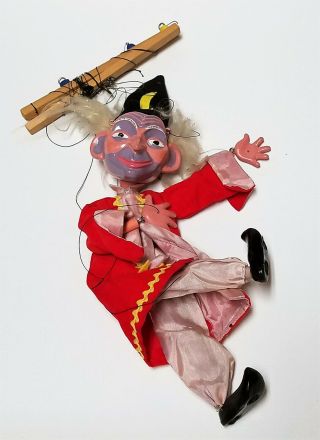 Vintage Handmade Wizard Magician Marionette String Puppet Professional Made