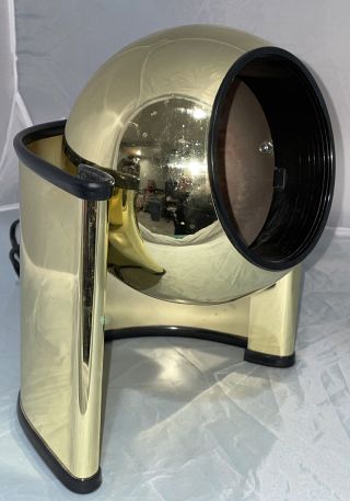 Vintage Mid Century Modern Eye Ball Orb Table Lamp Spot Light Brass Colored Gold