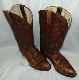 Vintage Mens Durango Brown Western Cowboy Boots Size 8.  5 D Style Tr674