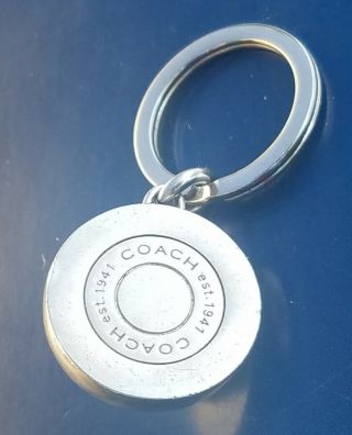 Coach Silver Turnlock Valet Key Chain Fob.  Vintage Item