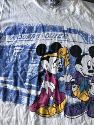 Vintage Mickey Mouse All Over Print Disney Xl Modern Diner Rare Genie